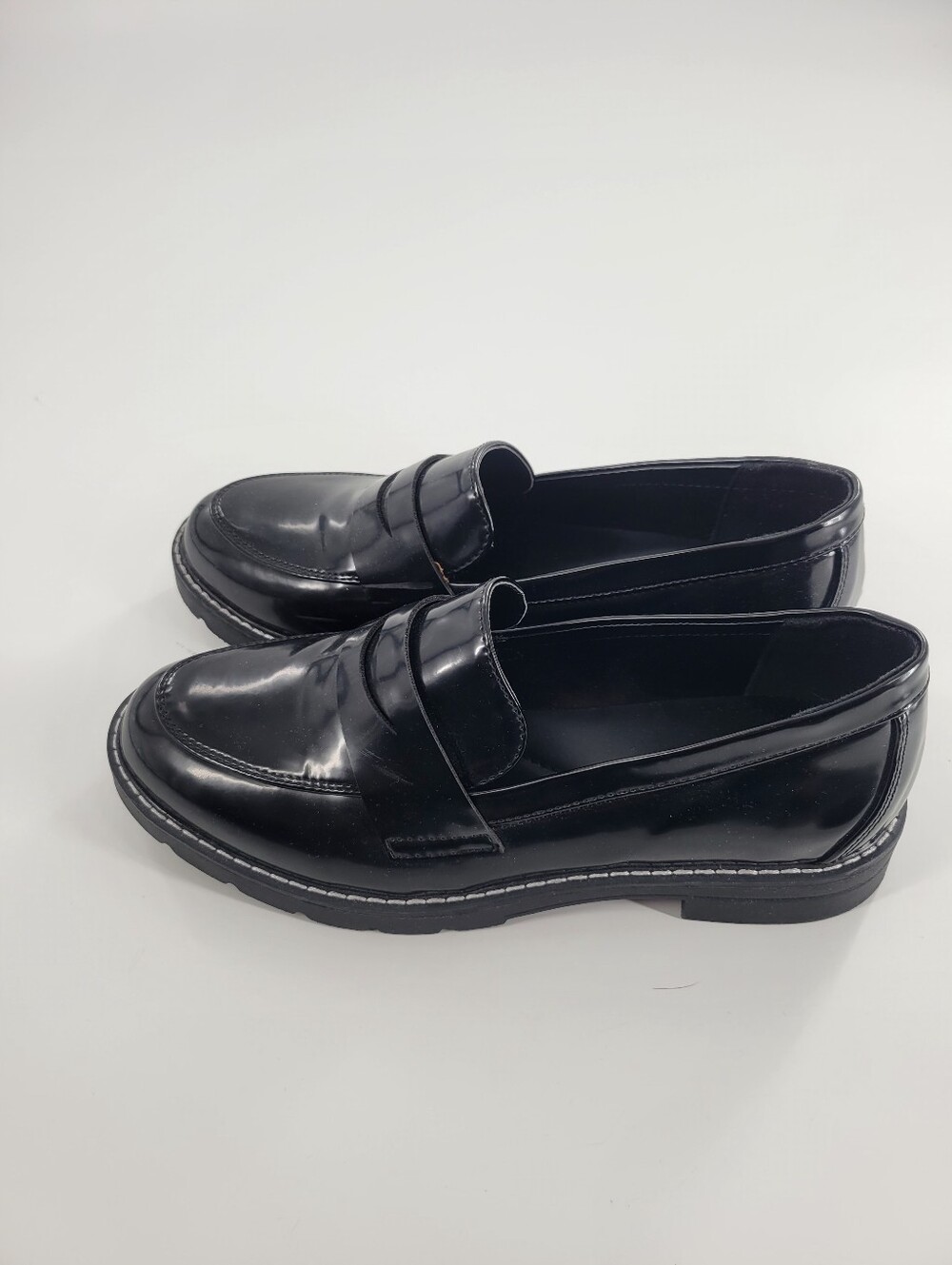 JF J. Ferrar Classic Black Women's Penny Loafers Size 8